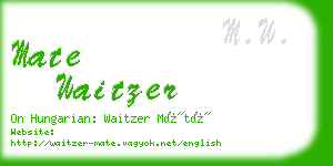 mate waitzer business card